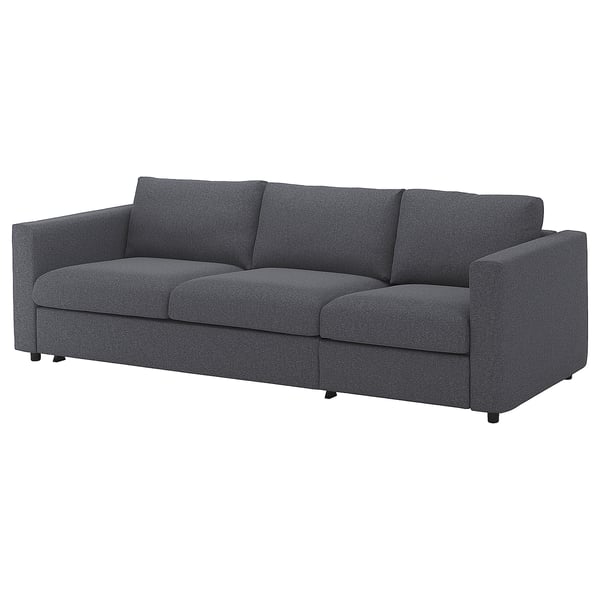 VIMLE 3er-Bettsofa, Gunnared mittelgrau