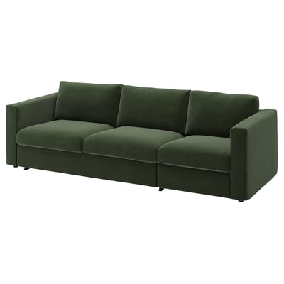 VIMLE 3er-Bettsofa, Johanneshov dunkelgrün