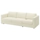 VIMLE 3er-Bettsofa, Johanneshov elfenbeinweiß