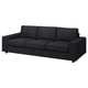 VIMLE 3er-Sofa, mit breiten Armlehnen/Hillared anthrazit