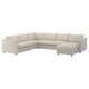 VIMLE 5er-Eckbettsofa mit Récamiere, Gunnared beige