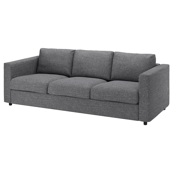 VIMLE Bezug 3er-Sofa, Lejde grau/schwarz