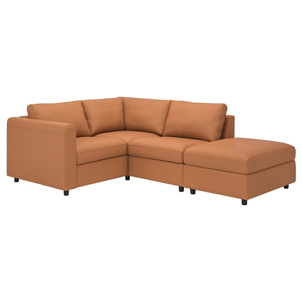 VIMLE Ecksofa 3-sitzig, ohne Abschluss/Grann/Bomstad goldbraun