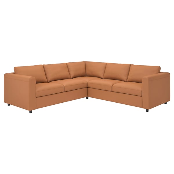 VIMLE Ecksofa 4-sitzig, Grann/Bomstad goldbraun