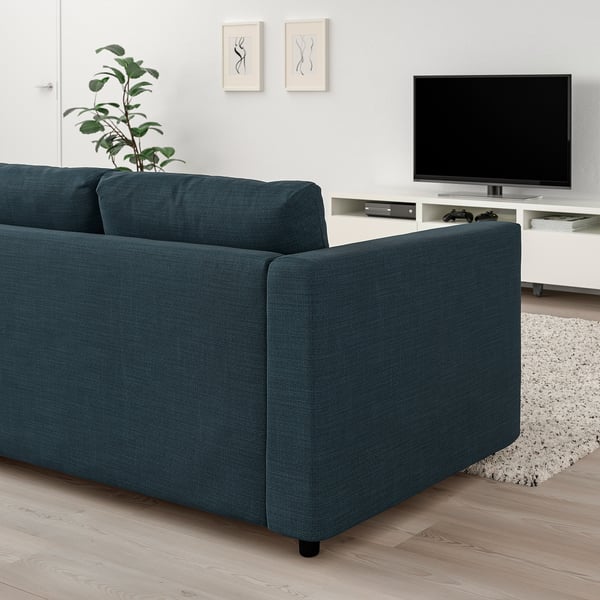 VIMLE Ecksofa 4-sitzig, Hillared dunkelblau