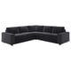 VIMLE Ecksofa 4-sitzig, mit breiten Armlehnen/Djuparp dunkelgrau