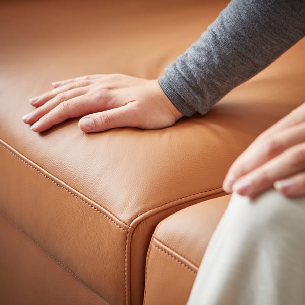 VIMLE Ecksofa 5-sitzig, Grann/Bomstad goldbraun