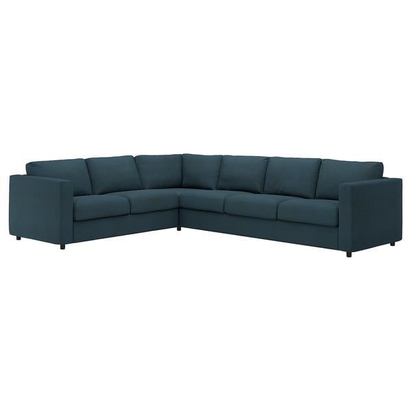 VIMLE Ecksofa 5-sitzig, Hillared dunkelblau