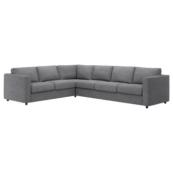 VIMLE Ecksofa 5-sitzig, Lejde grau/schwarz
