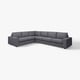 VIMLE Ecksofa 5-sitzig, mit breiten Armlehnen/Gunnared mittelgrau