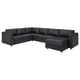 VIMLE Ecksofa 5-sitzig, mit Récamiere/Grann/Bomstad schwarz