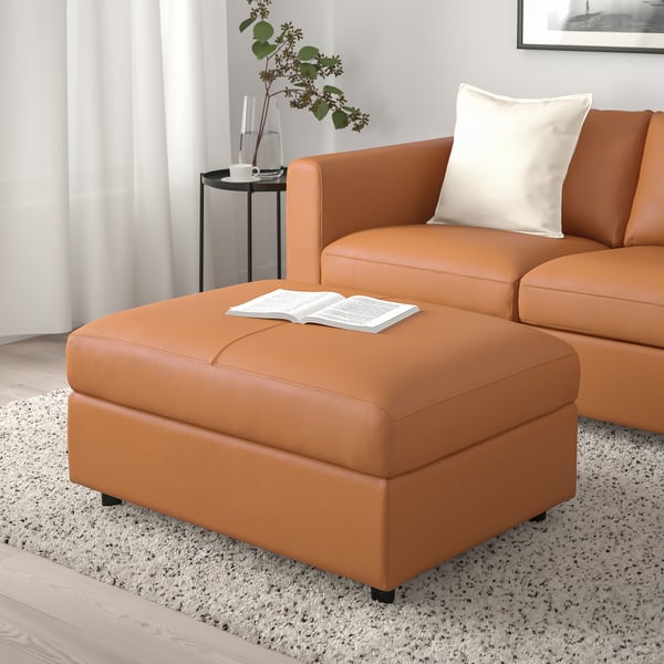 VIMLE Hocker mit Aufbewahrung, Grann/Bomstad goldbraun