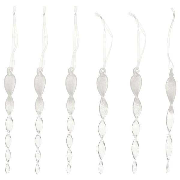 VINTERFINT Baumschmuck, Eiszapfen Klarglas, 16 cm