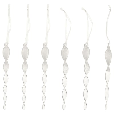 VINTERFINT Baumschmuck, Eiszapfen Klarglas, 16 cm