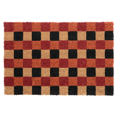 VINTERFINT Fußmatte, Kokos Karos/rot/schwarz, 40x60 cm