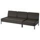 VITTSKÄR 3er-Sofa, für draußen/Kunstrattan dunkelgrau