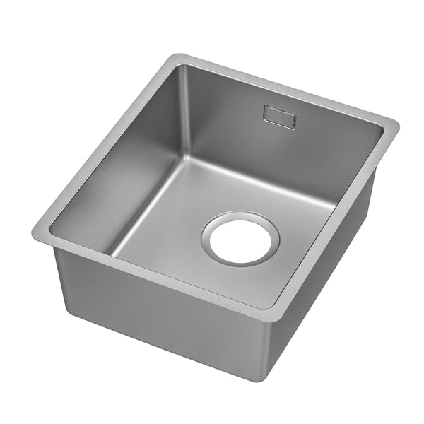 VRESJÖN Einbauspüle, 1 Becken, Edelstahl, 37x44 cm