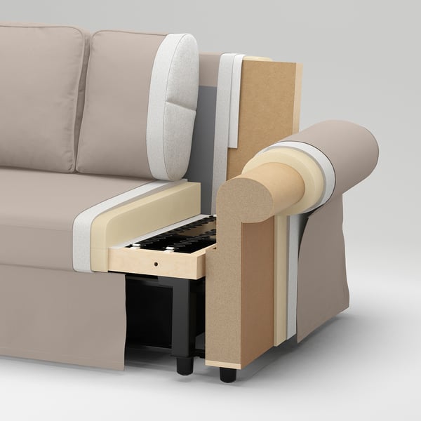 VRETSTORP 3er-Bettsofa, Kilanda hellbeige