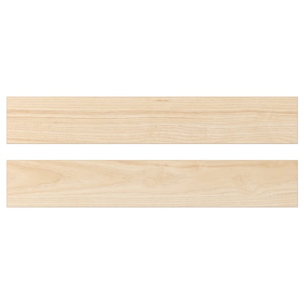 Two long rectangular wooden panels in light ash colour, smooth and parallel, with a subtle grain pattern visible.