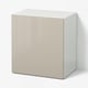 BESTÅ Shelf unit with door, white/Selsviken high-gloss/beige, 60x42x64 cm