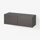 BESTÅ Shelf unit with doors, dark grey/Lappviken dark grey, 120x42x38 cm