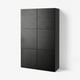 BESTÅ Storage combination with doors, black-brown/Laxviken black, 120x42x193 cm