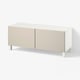 BESTÅ TV bench with doors, white Lappviken/Stubbarp/light grey/beige, 120x42x48 cm