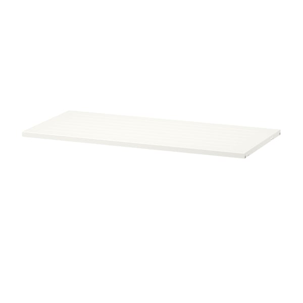 White BOAXEL steel shelf, wall-mounted, rectangular.