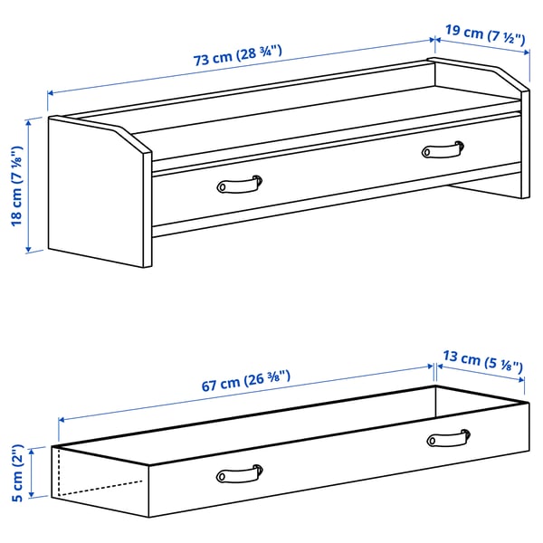Illustration with measurements for the product: BRYTNING.