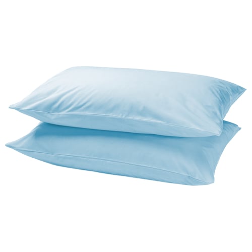 DVALA Pillowcase, light blue, 50x80 cm