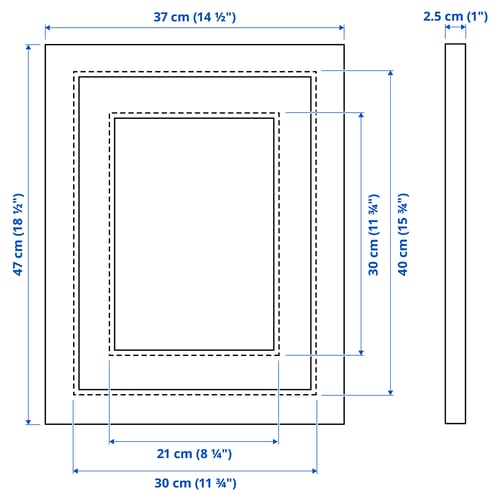 Illustration with measurements for the product: EDSBRUK.