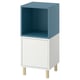 EKET Cabinet combination with legs, white dark grey-blue/wood, 35x35x80 cm