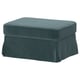 EKTORP Footstool with storage, Alhamn dark grey-blue