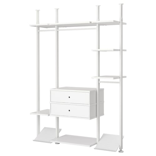 ELVARLI white storage unit, modern, adjustable.