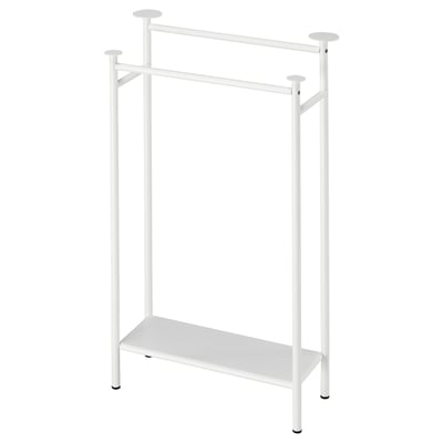 ENUDDEN Towel stand with 2 rails, white, 47x85 cm
