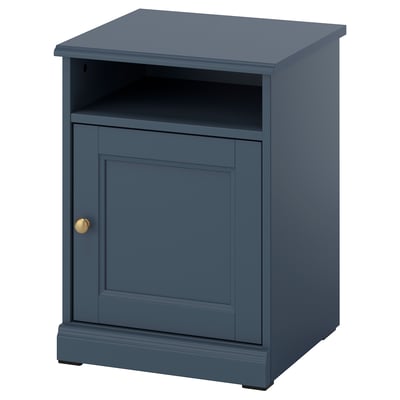 FÅGELFJÄLLET Bedside table, dark grey-blue, 42x41x56 cm