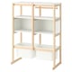 FLISAT Open storage combination, light white stained pine white/white, 88x38x117 cm