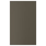 A dark brown ikea HAVSTORP cabinet door with a smooth surface.