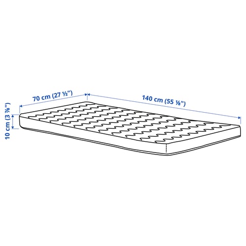HIMLAVALV 3D mattress for cot, 70x140x10 cm