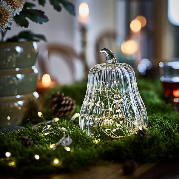 HÖSTAGILLE Glass dome, clear glass, 15 cm
