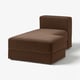 JÄTTEBO brown modular sofa chaise. Modern, brown corduroy, deep seat with storage. Ideal for relaxing.