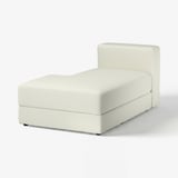 JÄTTEBO chaise, cream, bouclé fabric, curved, modern.