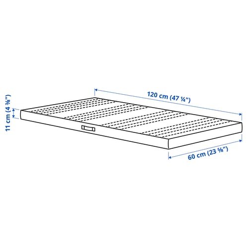 Illustration with measurements for the product: JÄTTETRÖTT.