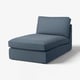 Blue KIVIK chaise longue, modern design, padded & comfortable, ideal for relaxing.