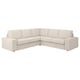 Beige KIVIK sectional sofa, low arms, plush cushions. Modern, minimalist, comfortable for relaxing and socialising.