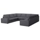 Large grey u-shaped KIVIK sectional sofa, modern design with comfortable cushions.