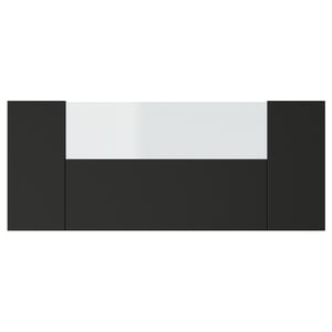 KNIVSHULT drawer front: sleek, black, rectangular, glass top, modern design.