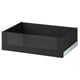 KNIVSHULT black drawer; modern, sleek handle-free design, smooth foil, metal & glass front, self-closing.