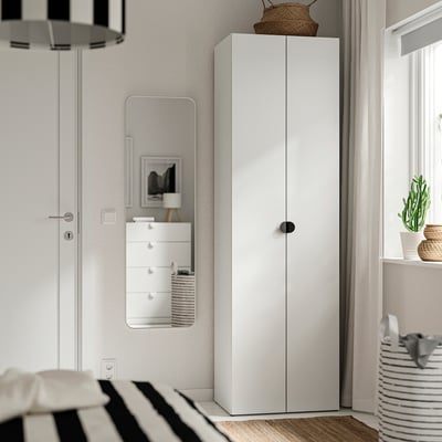 LASTARE Wardrobe combination, white, 60x42x201 cm
