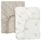 LEN Fitted sheet for cot, white beige/dot pattern bunny pattern, 60x120 cm